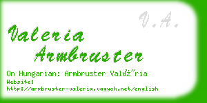 valeria armbruster business card